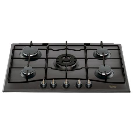 Plita incorporabila Hotpoint Ariston Traditional PC 750 T AN R HA, 5 arzatoare gaz, WOK, 75 cm, Antracit